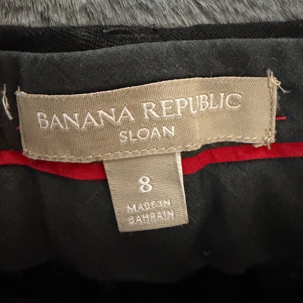 Banana Republic Sloan Dress Pants Women 8 Black Slim Ankle Mid Rise Stretch - Picture 6 of 9